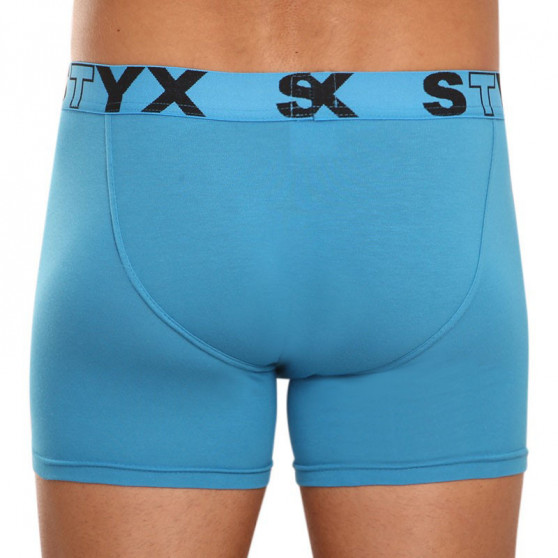 3PACK Styx miesten bokserit shortsit pitkät urheilu joustava sininen (U9676869)