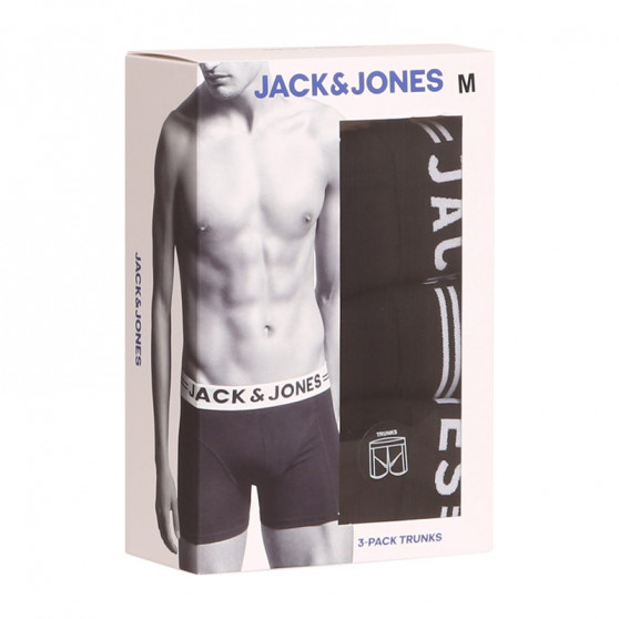 3PACK Jack and Jones miesten bokserit mustat (12081832 - black/black)