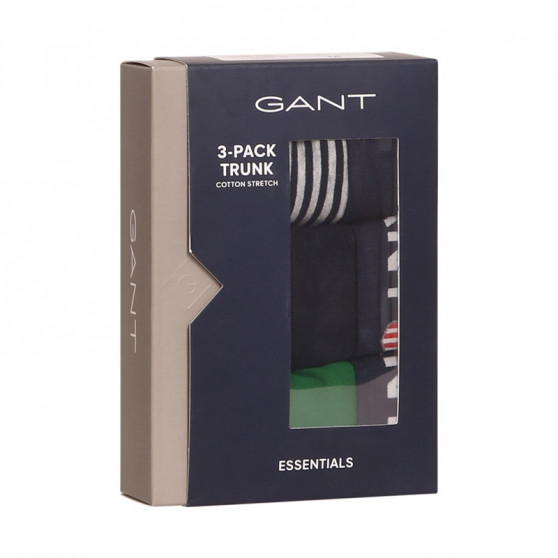 3PACK Gant miesten bokserit moniväriset shortsit moniväriset (902213053-094)