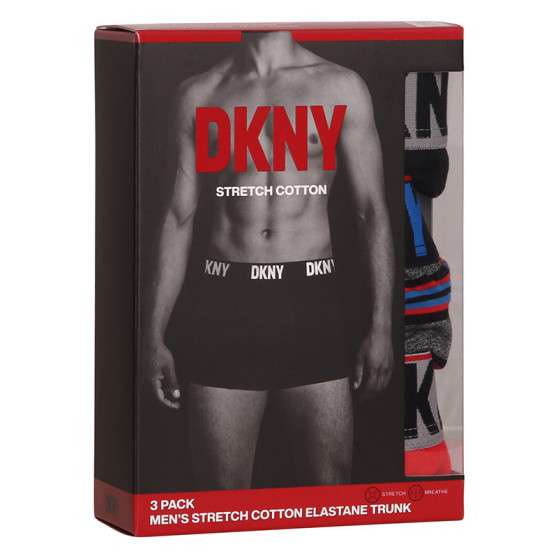 3PACK DKNY Miesten bokserit Elkins monivärinen (U5_6659_DKY_3PKA)