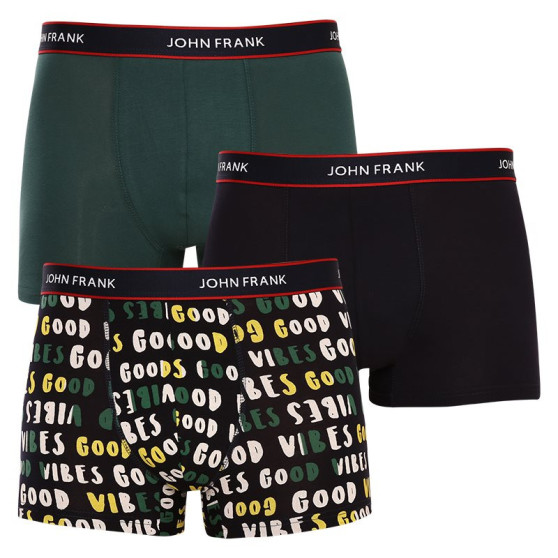 3PACK John Frank miesten bokserit moniväriset shortsit moniväriset (JF3BFG04)