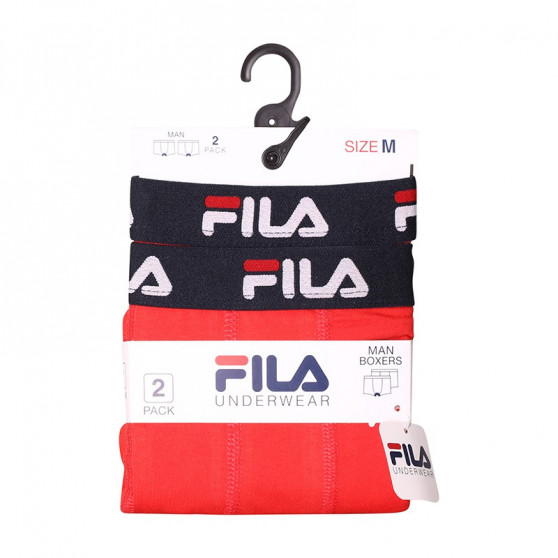 2PACK Fila miesten bokserit punaiset (FU5142/2-118)