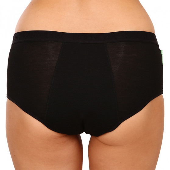 Bodylok Kuukautispöksyt Bamboo Hi-Waist Black Medium Kuukautiset Menstruaatio (BD22044)