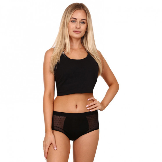 Bodylok Kuukautispöksyt Bamboo Hi-Waist Black Medium Kuukautiset Menstruaatio (BD22044)