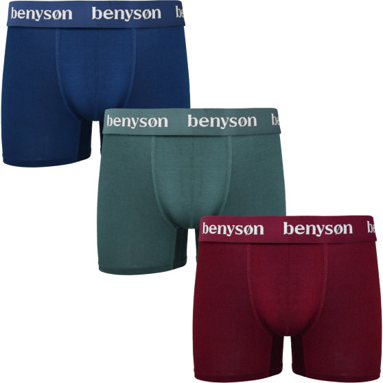 3PACK Benysøn miesten bokserit bambu moniväriset bambu shortsit (BENY-7011)