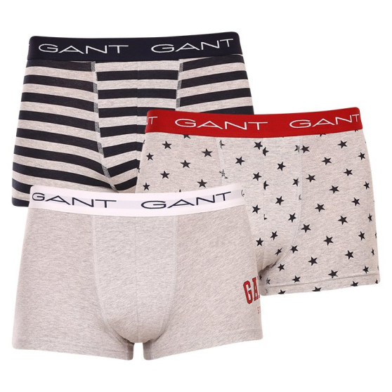 3PACK Gant miesten bokserit moniväriset shortsit moniväriset (902233423-094)