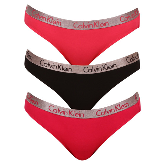 3PACK Calvin Klein naisten pikkuhousut moniväriset (QD3561E-6VS)