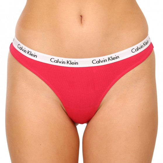 3PACK Calvin Klein naisten stringit ylimitoitettu monivärinen monivärinen (QD3800E-658)