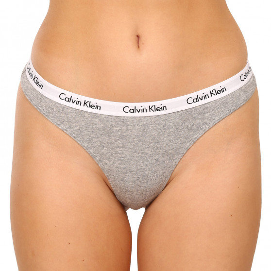 3PACK Calvin Klein naisten stringit ylimitoitettu monivärinen monivärinen (QD3800E-658)