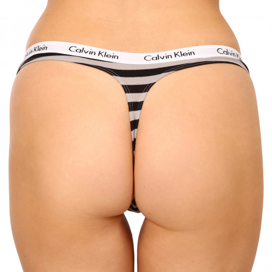 3PACK Calvin Klein naisten stringit ylimitoitettu monivärinen monivärinen (QD3800E-658)