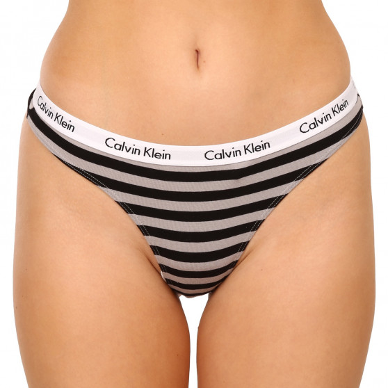 3PACK Calvin Klein naisten stringit ylimitoitettu monivärinen monivärinen (QD3800E-658)