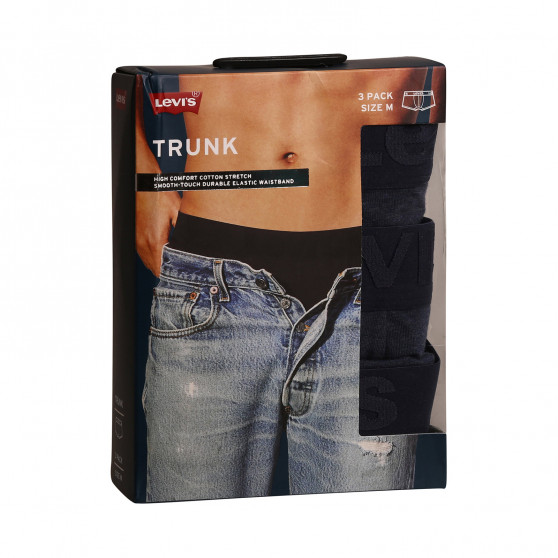 3PACK Levis miesten bokserit siniset (905042001 008)