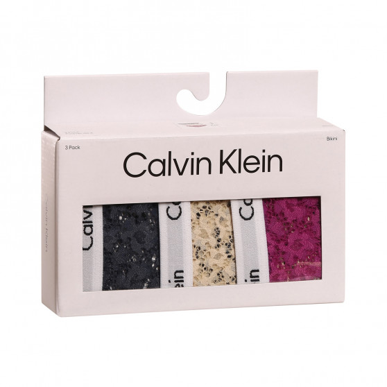 3PACK Calvin Klein naisten pikkuhousut ylimitoitettu monivärinen (QD3975E-6Q2)