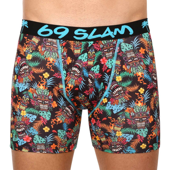 69SLAM Miesten bokserit fit hawaiian tiki shortsit (MBYHWT-PO)