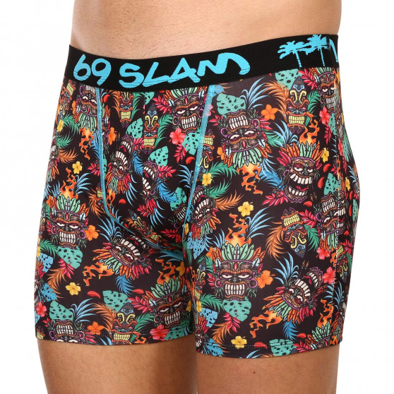 69SLAM Miesten bokserit fit hawaiian tiki shortsit (MBYHWT-PO)