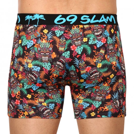 69SLAM Miesten bokserit fit hawaiian tiki shortsit (MBYHWT-PO)