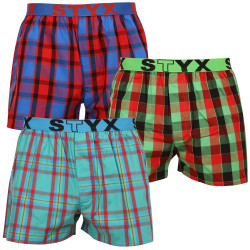 3PACK Styx miesten bokserishortsit urheilu elastinen monivärinen monivärinen (B9373839)