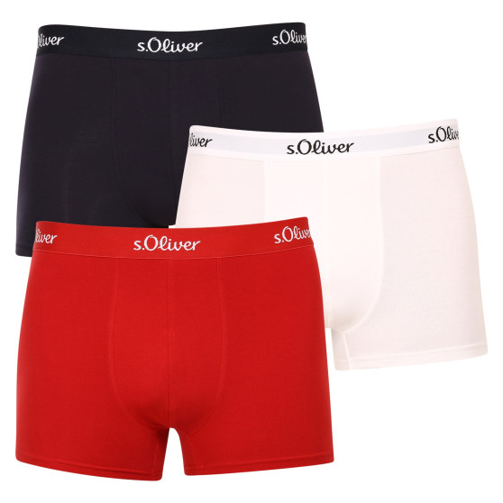 3PACK miesten bokserit S.Oliver moniväriset shortsit S.Oliver monivärinen (JH-34B-51136323)