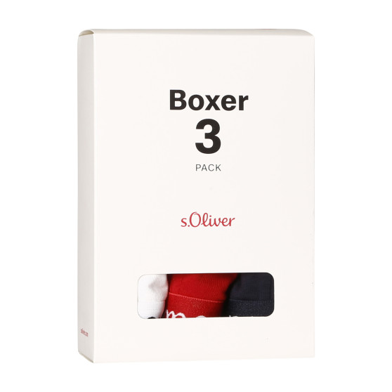 3PACK miesten bokserit S.Oliver moniväriset shortsit S.Oliver monivärinen (JH-34B-51136323)