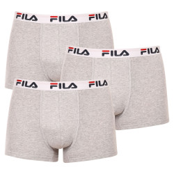 3PACK Fila miesten bokserit harmaat (FU5016/3-400)