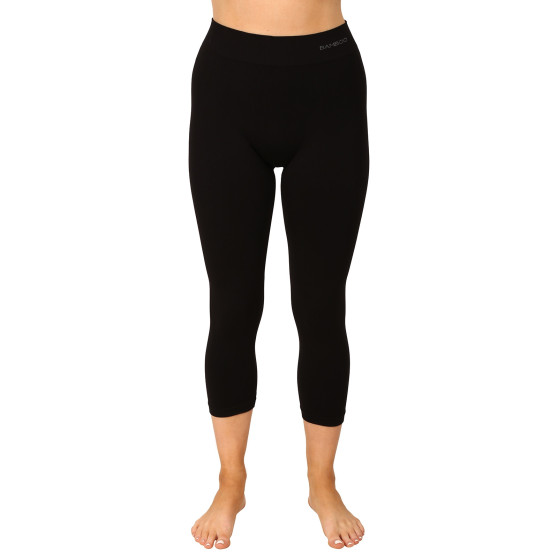 Gina Naisten leggingsit bambu musta (95032)