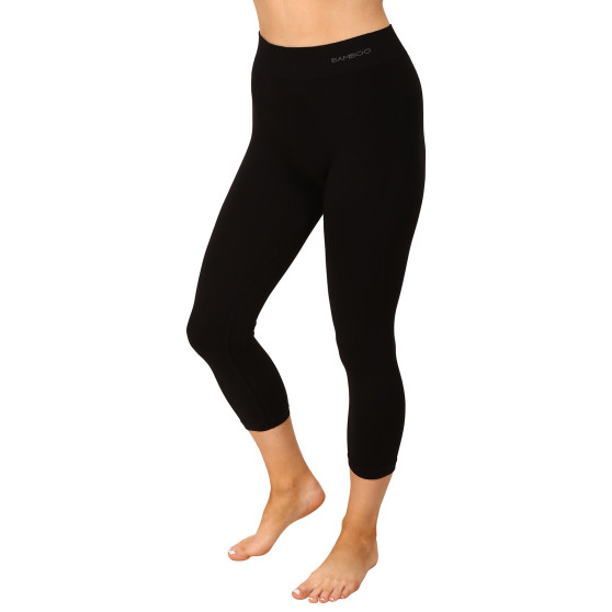 Gina Naisten leggingsit bambu musta (95032)