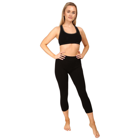 Gina Naisten leggingsit bambu musta (95032)