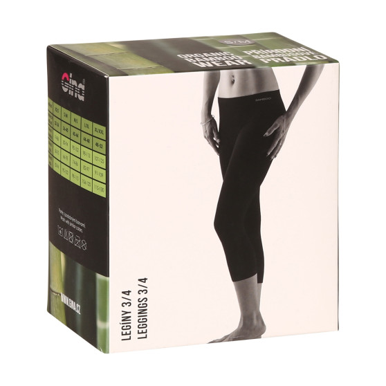 Gina Naisten leggingsit bambu musta (95032)