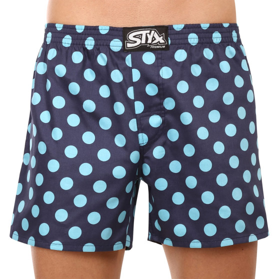 Styx Miesten bokserishortsit premium art klassinen kumi polka dots (AP1053)