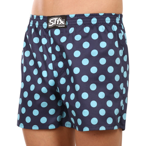 Styx Miesten bokserishortsit premium art klassinen kumi polka dots (AP1053)