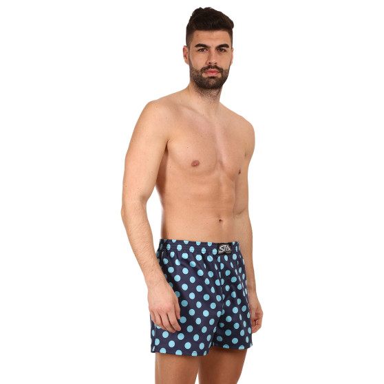 Styx Miesten bokserishortsit premium art klassinen kumi polka dots (AP1053)