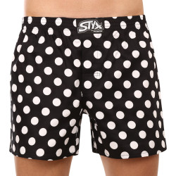 Styx Miesten bokserishortsit premium art klassinen kumi polka dots (AP1055)