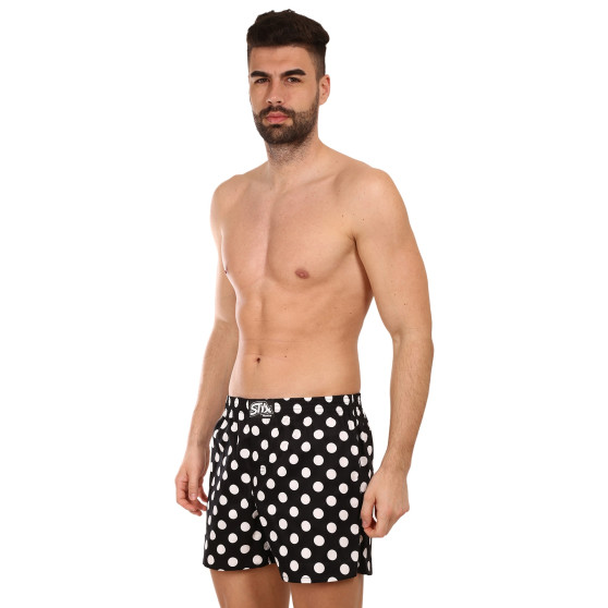 Styx Miesten bokserishortsit premium art klassinen kumi polka dots (AP1055)