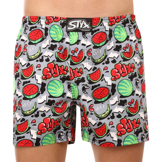 Styx Miesten bokserishortsit premium art klassinen kumi melonit (AP1459)