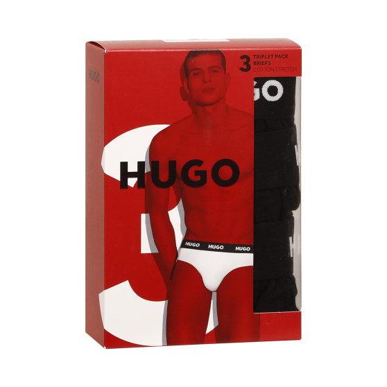 3PACK HUGO miesten alushousut musta (50469763 001)