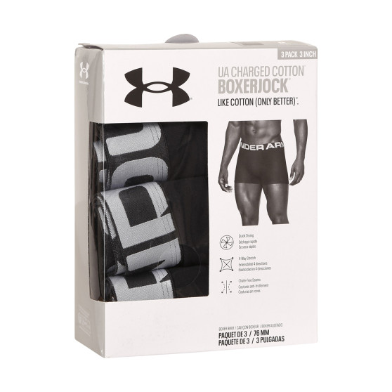 3PACK Under Armour miesten bokserit mustat (1363616 001)