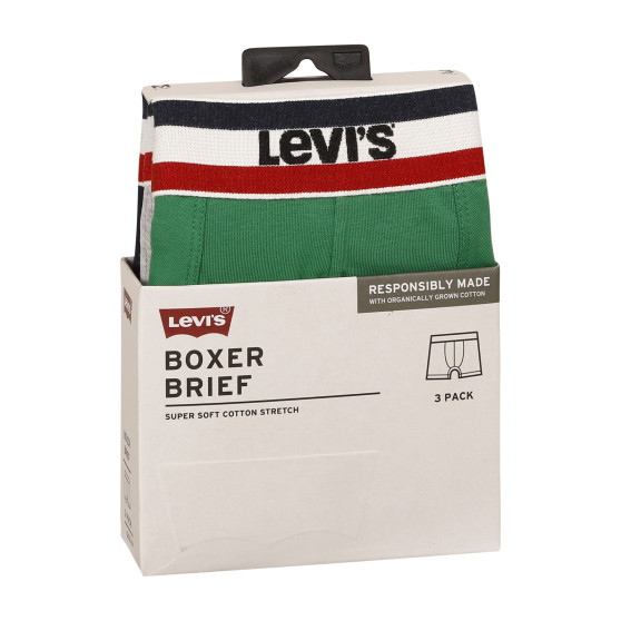 3PACK Levis miesten bokserit moniväriset shortsit moniväriset (100002870 008)