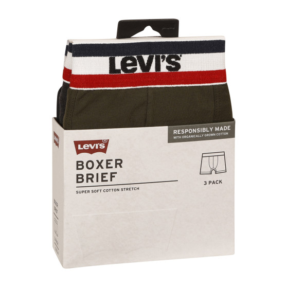 3PACK Levis miesten bokserit moniväriset shortsit moniväriset (100002870 009)