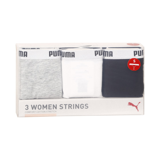 3PACK Puma naisten stringit moniväriset (503008001 015)