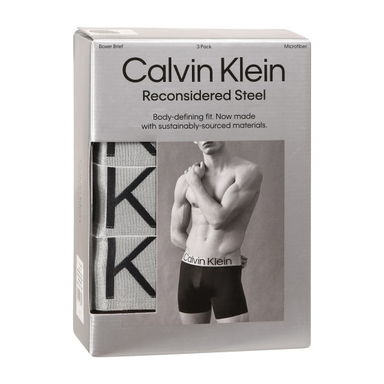 3PACK Calvin Klein miesten bokserit mustat (NB3075A-7V1)