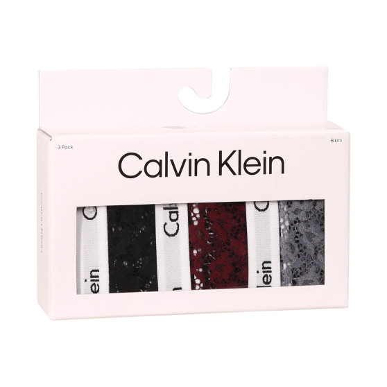 3PACK Calvin Klein naisten pikkuhousut ylimitoitettu monivärinen (QD3975E-BP7)