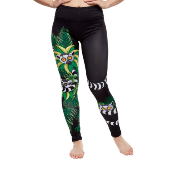 Dedoles Iloiset naisten leggingsit fitness Lemur (D-W-AW-LGS-C-RP-009)