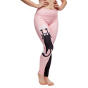 Dedoles Iloiset naisten leggingsit fitness Vaaleanpunaiset kissat (D-W-AW-LGS-C-RP-0079)