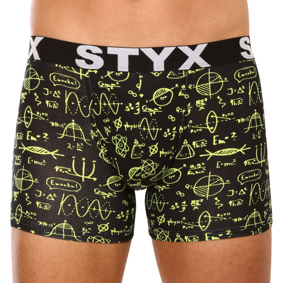 3PACK Styx miesten bokserit shortsit pitkä taide urheilu elastinen monivärinen (3U12672)