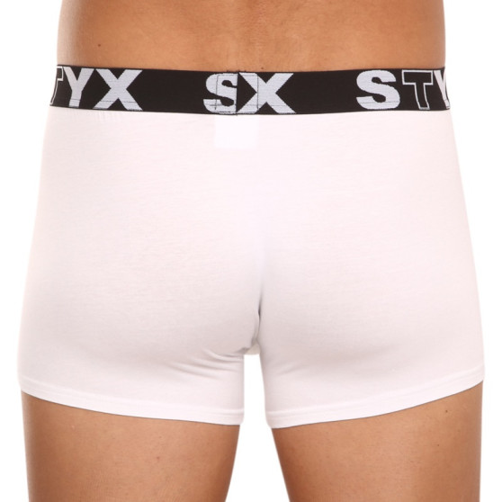 3PACK Styx miesten bokserit shortsit urheilu elastinen valkoinen (3G1061)