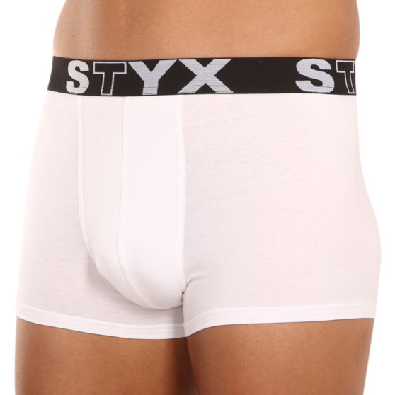 3PACK Styx miesten bokserit shortsit urheilu elastinen valkoinen (3G1061)