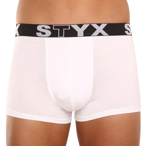 3PACK Styx miesten bokserit shortsit urheilu elastinen valkoinen (3G1061)