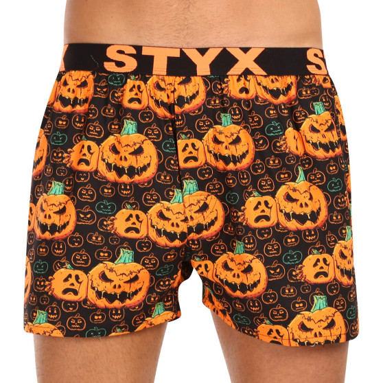 Styx Miesten bokserishortsit art urheilu kumi Halloween kurpitsa (B1755)