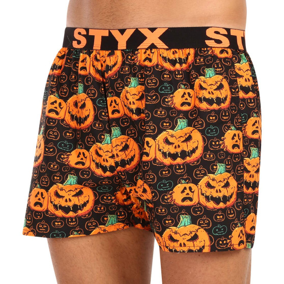 Styx Miesten bokserishortsit art urheilu kumi Halloween kurpitsa (B1755)