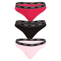 3PACK HUGO naisten stringit moniväriset (50480150 981)